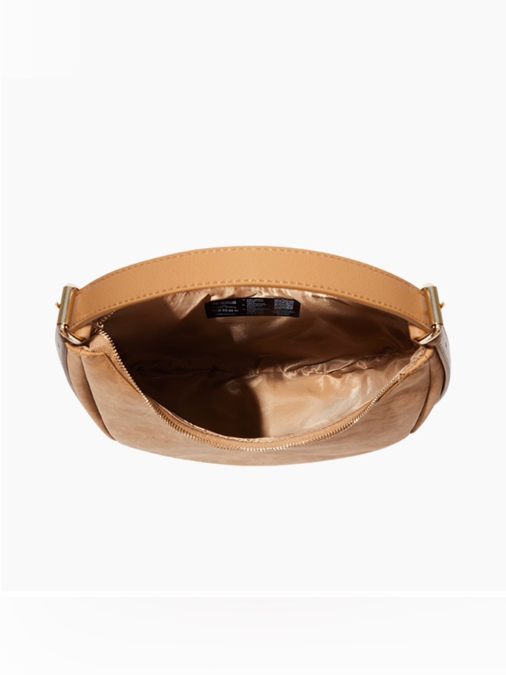 Crescent Hobo Bag in Saddle Brown - Picture 3 of 11